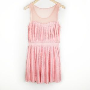 Lauren Conrad Pink Polka Dot Dress Size Small